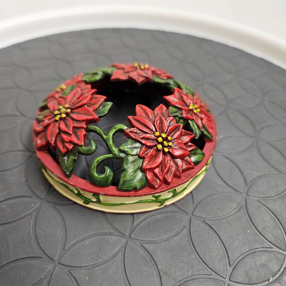 Vintage Yankee Candle Topper, Poinsettia